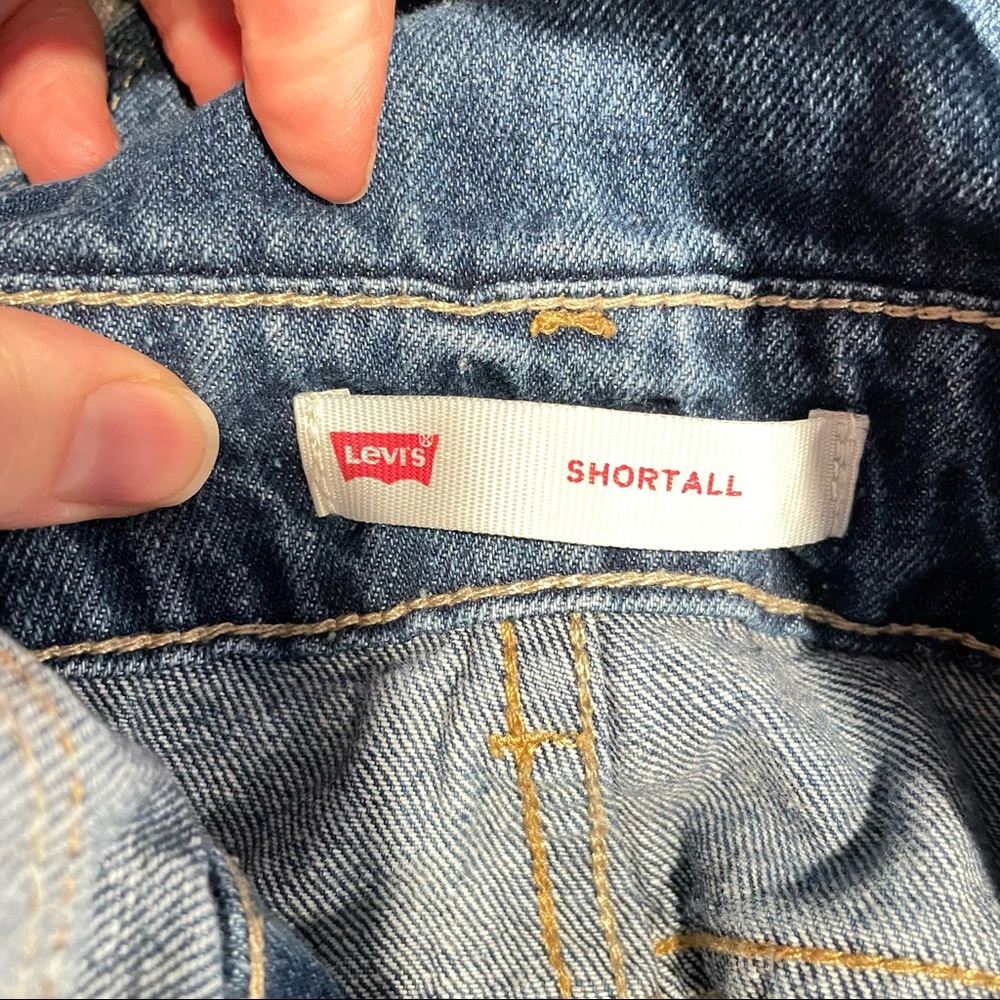 Levi’s Denim Shortall Overall Shorts Girls 14 EUC - Picture 6 of 10